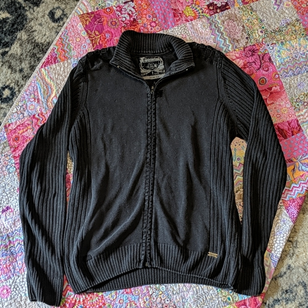 Men's Buckle Distressed Sweater